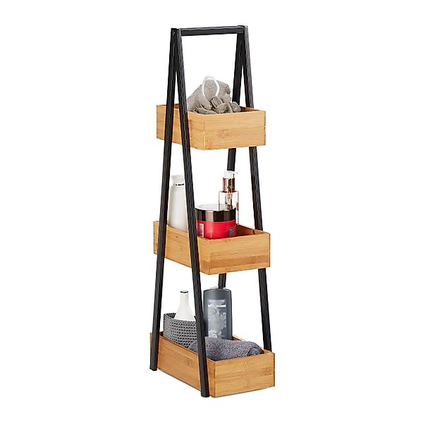 relaxdays Badregal Bambus 3 Ablage günstig online kaufen