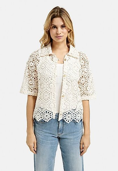 Smith & Soul Kurzarmbluse Smith & Soul Gehäkelte Kurzarmbluse in Cream Whit günstig online kaufen