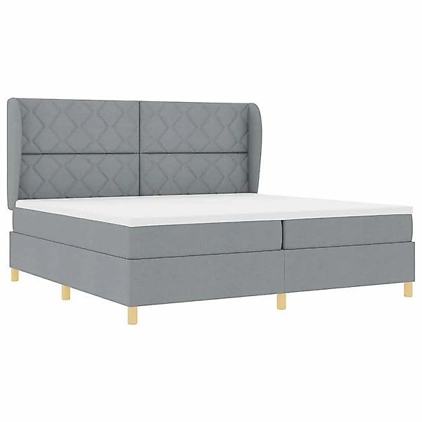 vidaXL Boxspringbett mit Matratze 90x190 cm Hellgrau 3340837 günstig online kaufen