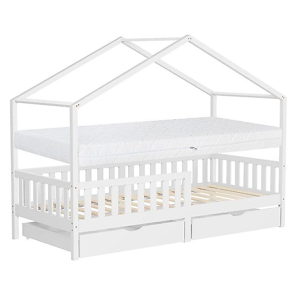 ML-DESIGN Spielbett Hausbett Kinderbett inkl. 2 günstig online kaufen