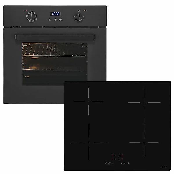 exquisit Backofen-Set "EBE367-H-120 mattschwarz" Set, 2 Stk. tlg. Schmelzen günstig online kaufen