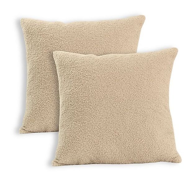 LuMali Kissenbezüge Bouclé 2er-Set, Dekokissenhülle, Weich & langlebig, mit günstig online kaufen