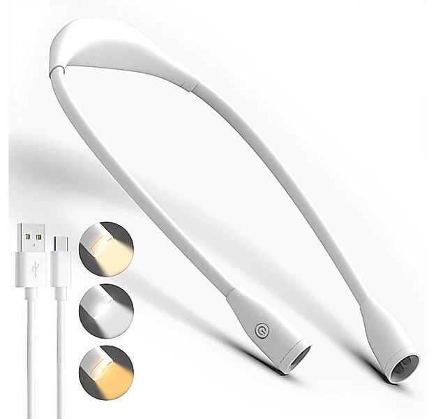 QUBEBU LED Leselampe Ergonomische Leselampe mit 1000mAh Akku Wiederaufladba günstig online kaufen