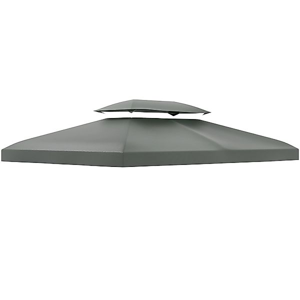 Outsunny Ersatz-Vordach 180g/m² Polyeser Dunkelgrau 4 x 3 m günstig online kaufen