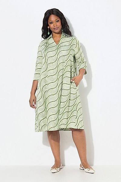 Ulla Popken Midikleid Kleid A-Linie Hemdkragen günstig online kaufen