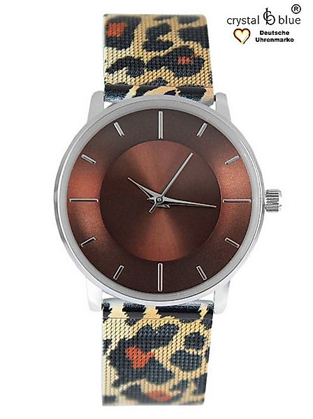 crystal blue Quarzuhr Damenuhr analog Milanaise Mesh Animal Print Leo Zebra günstig online kaufen