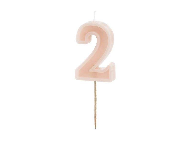 partydeco Geburtstagskerze Kerzenzahl #2, 6 cm günstig online kaufen