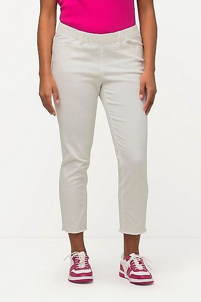 Ulla Popken 7/8-Hose 7/8-Hose Sienna Fransensaum schmales Bein günstig online kaufen