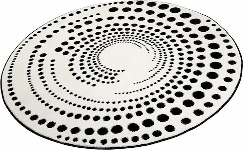Esprit Teppich »Eddy ESP-3249«, rund, 13 mm Höhe, geometrisch, Kreise, schw günstig online kaufen