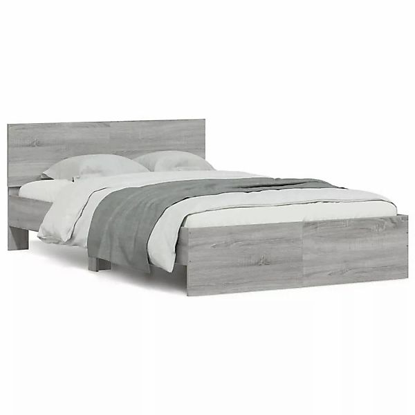 vidaXL Bettgestell mit Kopfteil Braun Eiche-Optik 135x190 cm1944324 günstig online kaufen
