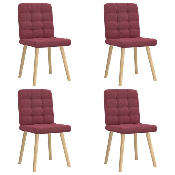 vidaXL Esszimmerstuhl Esszimmerstühle 4 Stk. Weinrot günstig online kaufen
