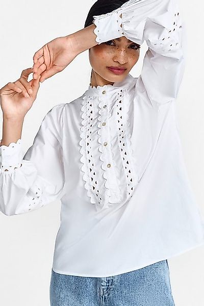 RICHROYAL Rüschenbluse Mit verkürzter Knopfleiste günstig online kaufen