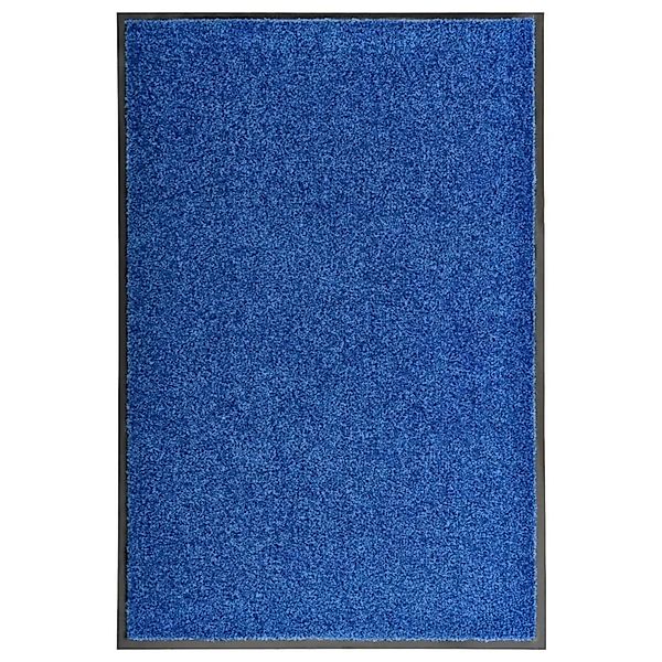 vidaXL Fußmatte Waschbar Blau 60x90 cm 323440 günstig online kaufen