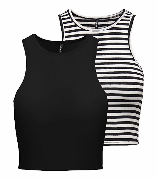 ONLY Crop-Top "ONLBELIA S/L CROP TOP CS JRS 2PACK", (Packung, 2 tlg.) günstig online kaufen