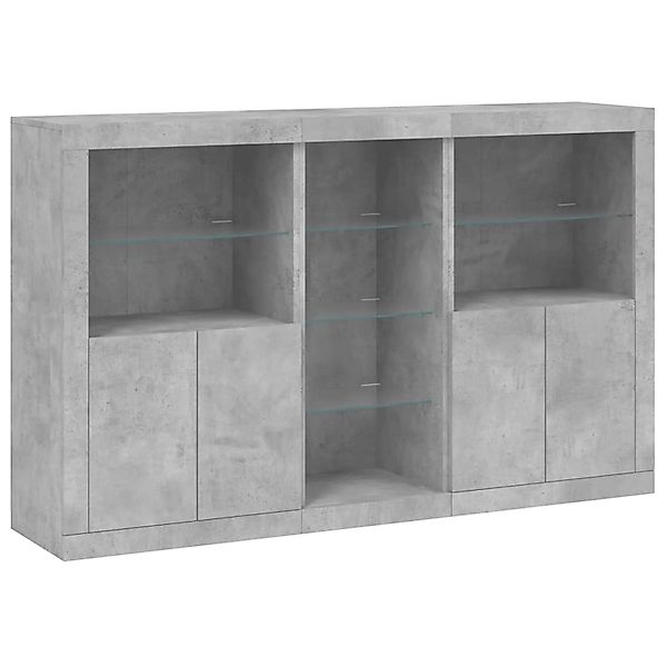vidaXL Sideboard mit LED-Leuchten Betongrau 162x37x100 cm 3209173 günstig online kaufen