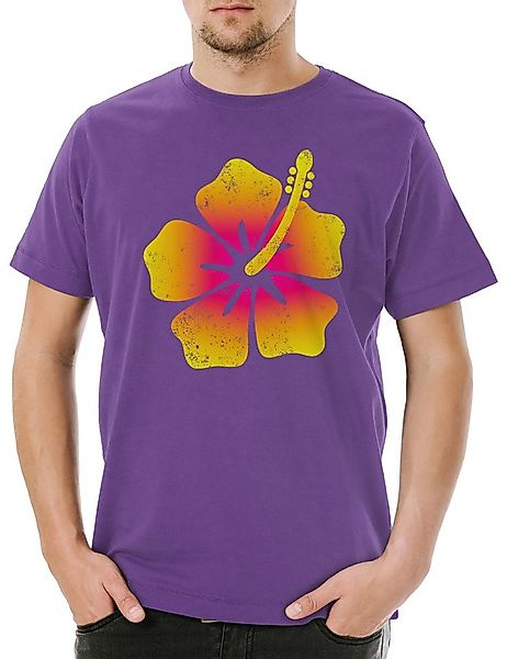 Urban Backwoods Print-Shirt Hawaii Flower II Herren T-Shirt Hibiskus Blüte günstig online kaufen