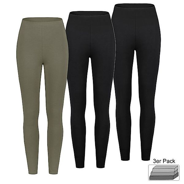 SUBLEVEL Stretch-Hose Bequeme Damen Leggings Freizeit Sport Blickdicht 3er- günstig online kaufen