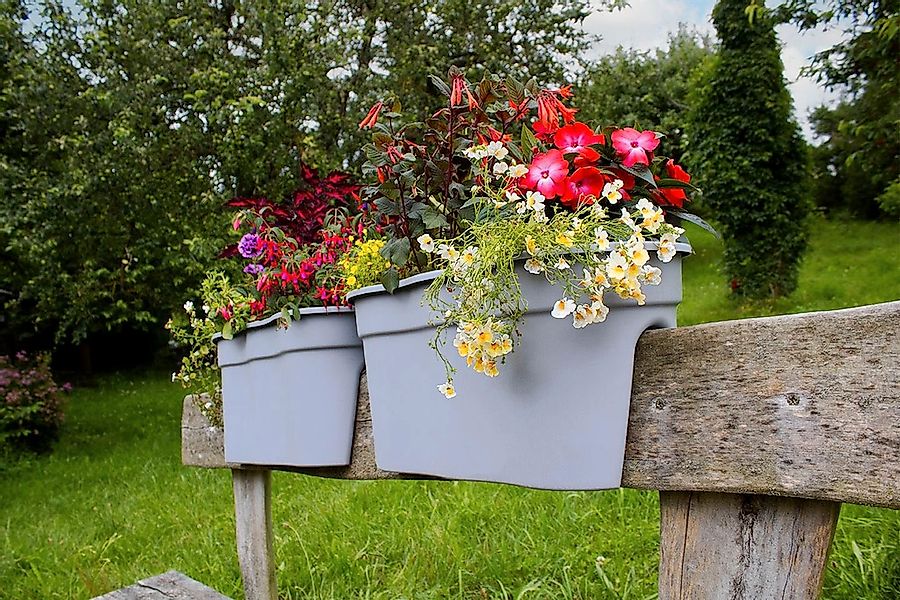 KHW Balkonkasten "Flowerclip XXL", (Set, 2 St.), BxTxH: 57,5x27,7x27 cm günstig online kaufen