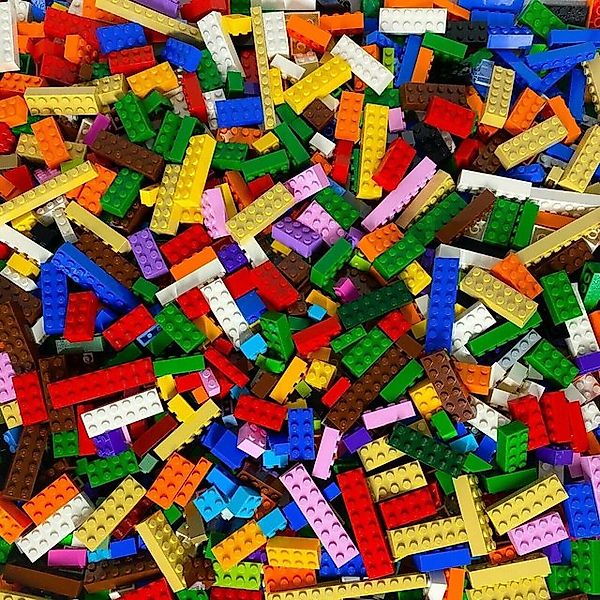 LEGO® Spielbausteine LEGO® Steine Hochsteine Bunt Gemischt 600 gr. ca. 500 günstig online kaufen