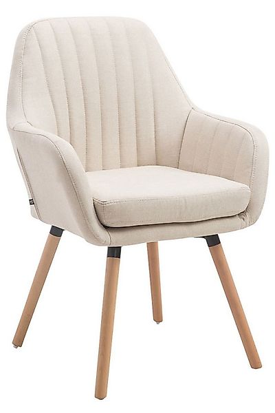 CLP Esszimmerstuhl Florian, Stoff, Sitzpolster & Holzbeine-Gestell günstig online kaufen