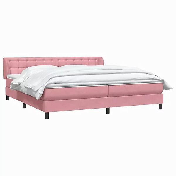 vidaXL Bett Boxspringbett mit Matratzen Rosa 200x220 cm Samt günstig online kaufen