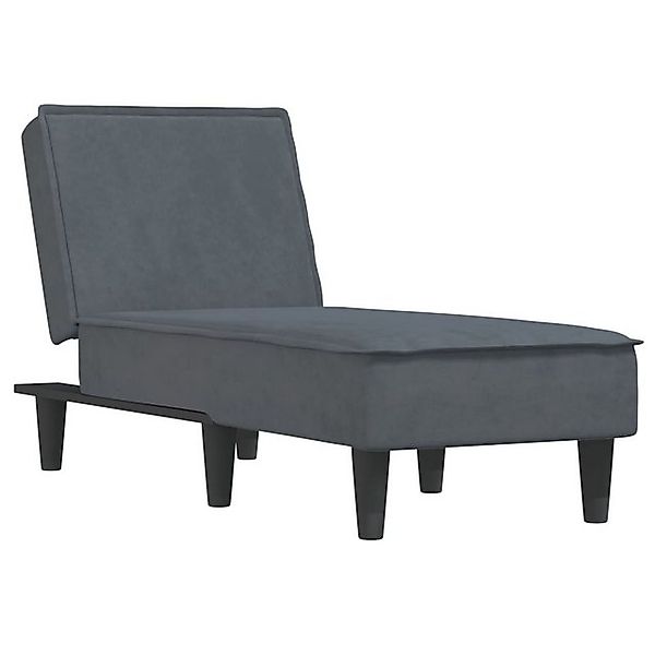 vidaXL Chaiselongue, Liegesofa Dunkelgrau Samt günstig online kaufen