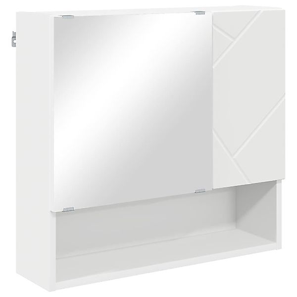 vidaXL Badezimmerspiegelschrank Spiegelschrank mit Regal Weiß günstig online kaufen