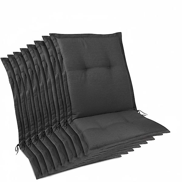 Beautissu 8er Set Premium Gartenstuhlauflage Niedriglehner 105x50x7cm Anthr günstig online kaufen