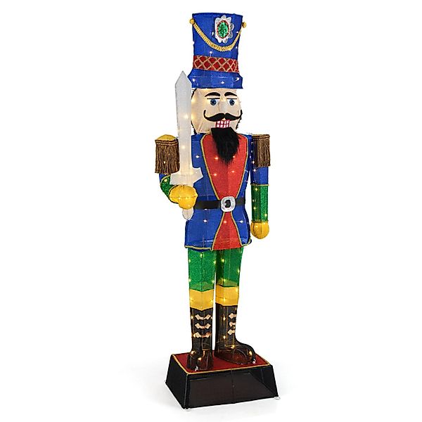 Costway Weihnachten Nussknacker Figur mit Schwert Groß 184 cm günstig online kaufen