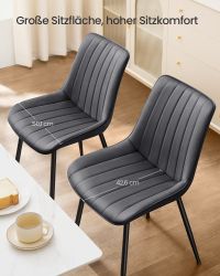 SONGMICS Esszimmerstuhl Stuhlset – Polsterstühle, Moderner günstig online kaufen