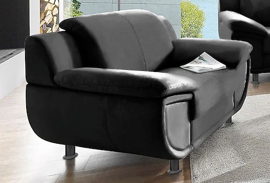 TRENDMANUFAKTUR Sessel »Rondo, Breite 121 cm, breite Armlehnen, Füße schwar günstig online kaufen