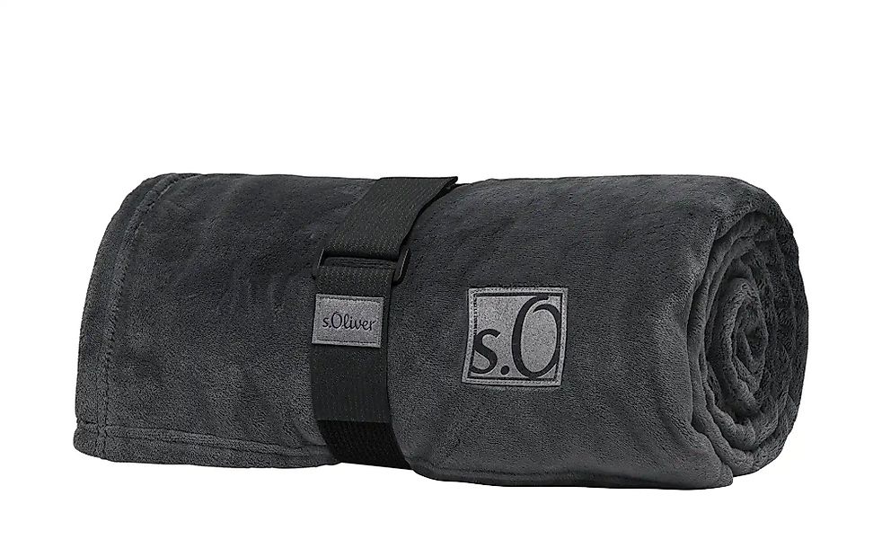 S.Oliver Kuscheldecke  Kuschelsoft ¦ grau ¦ Synthetik ¦ Maße (cm): B: 150 D günstig online kaufen
