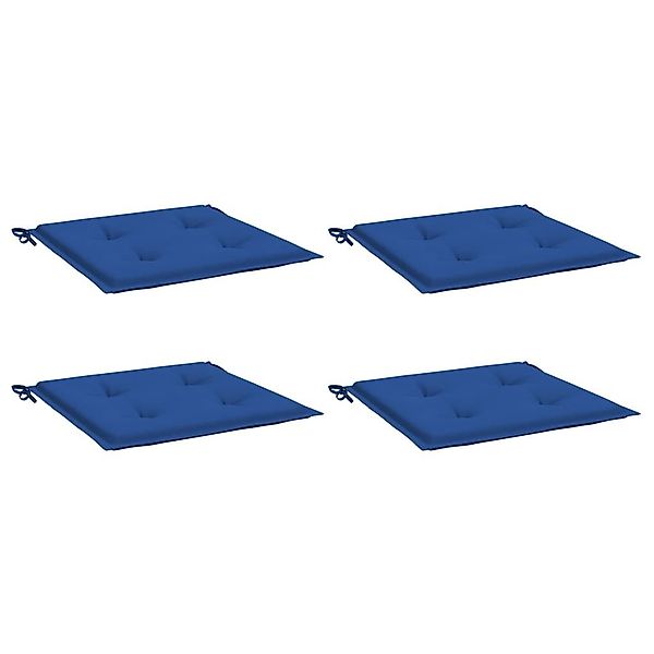 vidaXL Sitzauflage Gartenstuhl-Kissen 4 Stk. Königsblau günstig online kaufen