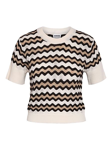 Noisy may T-Shirt Strick mit Zickzackmuster günstig online kaufen