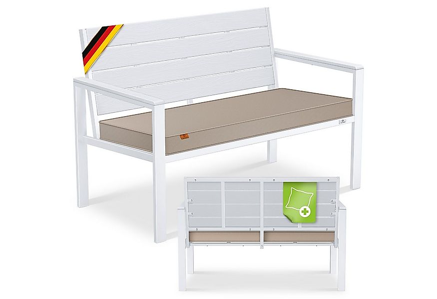 KESSER Gartenbank 2-Sitzer Balkonbank in Holzoptik bis 300 kg belastbar (Pa günstig online kaufen