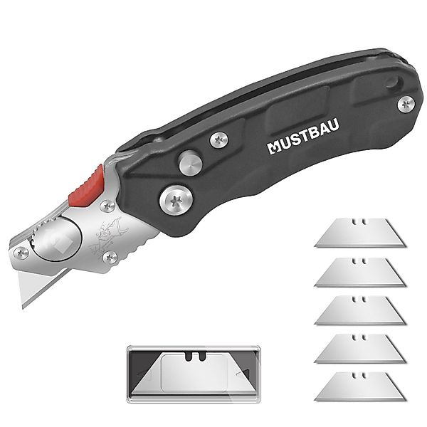 Mustbau Teppichmesser, Klappmesser Cuttermesser mit 5 günstig online kaufen