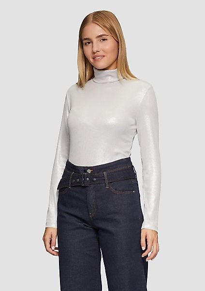 s.Oliver Langarmshirt T-Shirt Langarmshirt mit Silber-Coating günstig online kaufen