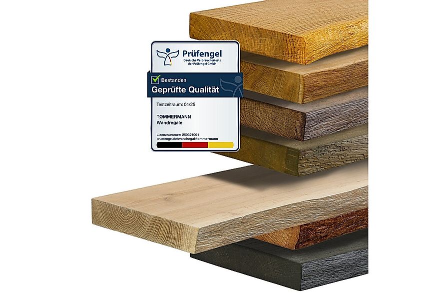 tømmermann Wandregal Schweberegal Holzregal mit Baumkante - Hängeregal aus günstig online kaufen