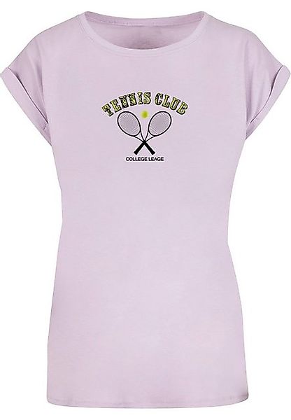 Merchcode T-Shirt Merchcode Damen Ladies Tennis Club Extended Shoulder Tee günstig online kaufen
