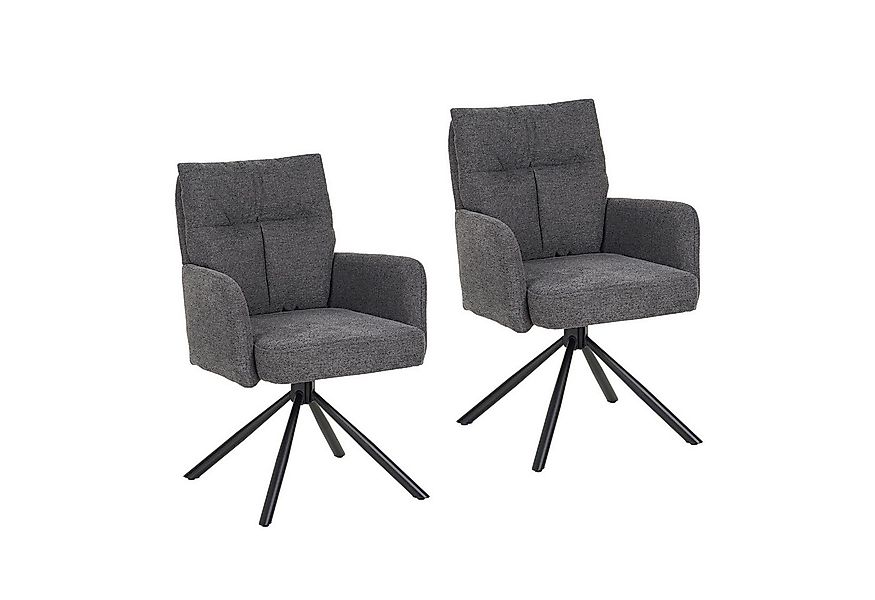HTI-Living Esszimmerstuhl Esszimmerstuhl Kyra Anthrazit 2er-Set (Set, 2 St) günstig online kaufen