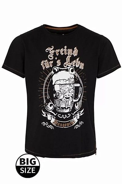 Hangowear Trachtenshirt Trachtenshirt Herren - LOTHAR BIG - schwarz günstig online kaufen
