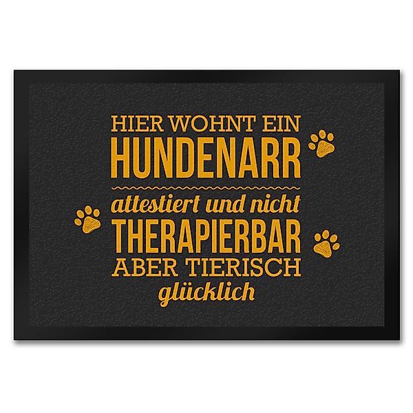 speecheese Fußmatte Hier wohnt ein Hundenarr günstig online kaufen