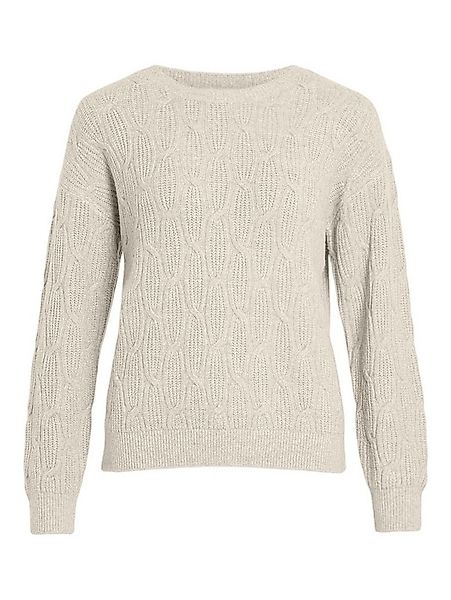 Vila Strickpullover Gemusterter Pullover mit elegantem Zopfmuster-Design VI günstig online kaufen