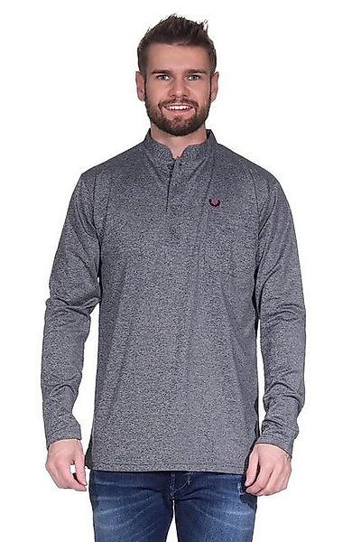 EloModa Langarmshirt Herren Basic Langarm Shirt Stehkragen, (1-tlg) günstig online kaufen