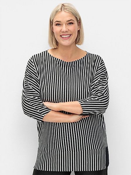 Sheego T-Shirt 3/4-Arm-Shirt . mit Fledermausärmeln günstig online kaufen