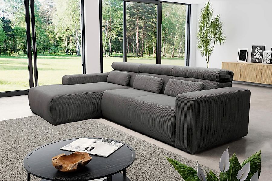 DOMO collection Ecksofa "Brandon B/T: 289/177 cm, belastbar bis 140kg/ Sitz günstig online kaufen