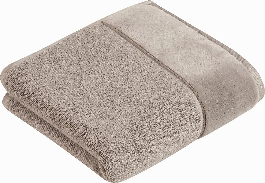 Vossen Handtuch »Pure«, (2 St.), Baumwolle & VEGAN, mit eleganter Veloursbo günstig online kaufen