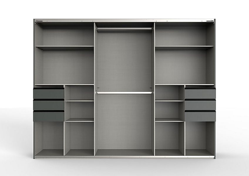 luma-home Schwebetürenschrank 22507 (B270/H208/T64 cm Kleiderschrank mit Vo günstig online kaufen