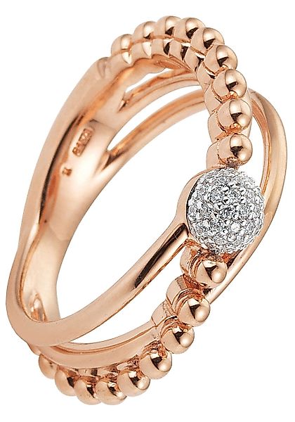 JOBO Fingerring "Ring mit 31 Diamanten", 585 Roségold günstig online kaufen