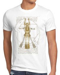 style3 T-Shirt Vitruvianischer Taucher flossen scuba günstig online kaufen
